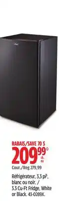 Canadian Tire MASTER Chef 3.3 Cu-Ft Fridge offer