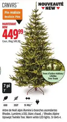 Canadian Tire CANVAS Rhodes Alpine Upswept Twinkle Tree offer