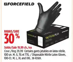 Canadian Tire Forcefield Disposable Nitrile Latex Gloves offer