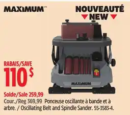 Canadian Tire MAXIMUM Oscillating Belt and Spindle Sander offer