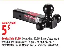 Canadian Tire MotoMaster Tri-Ball Mount. 17⁄8˝, 2˝ and 25⁄16˝ offer
