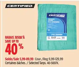 Canadian Tire CERTIFIED Selected Tarps offer