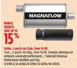 Canadian Tire Magnaflow Selected Universal Performance Mufflers and Tips offer