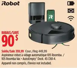 Canadian Tire 105 Roomba Vac + AutoEmpty Dock offer