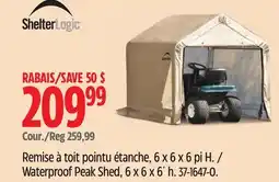 Canadian Tire ShelterLogic Waterproof Peak Shed, 6 x 6 x 6´ h offer