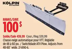 Canadian Tire Switchblade ATV Plow offer