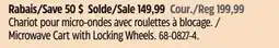 Canadian Tire Microwave Cart with Locking Wheels. 68-0827-4 offer