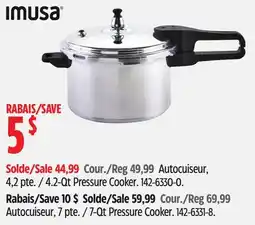 Canadian Tire Imusa 4.2-Qt Pressure Cooker offer