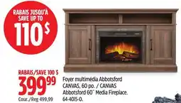 Canadian Tire CANVAS Abbotsford 60˝ Media Fireplace offer