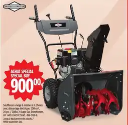 Canadian Tire Briggs & Stratton 208cc 2-Stage Gas Snowblower, 24˝ with Electric Start offer