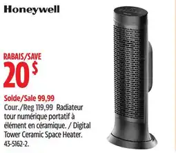 Canadian Tire Honeywell Digital Tower Ceramic Space Heater offer