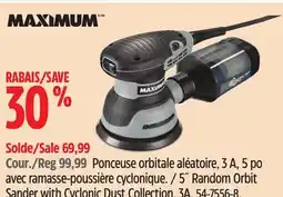 Canadian Tire Maximum 5˝ Random Orbit Sander with Cyclonic Dust Collection offer