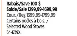 Canadian Tire Cleveland Selected Wood Stoves offer