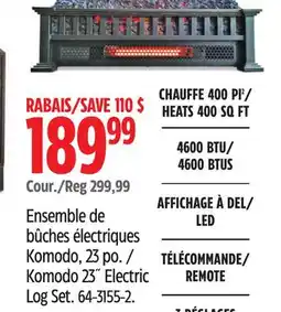 Canadian Tire Komodo 23˝ Electric Log Set offer