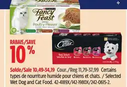 Canadian Tire Purina Selected Wet Dog and Cat Food offer