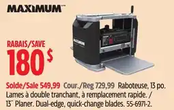 Canadian Tire MAXIMUM 13˝ Planer offer