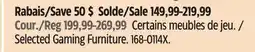 Canadian Tire X Rocker Selected Gaming Furniture offer