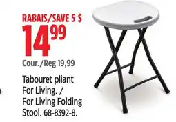 Canadian Tire For Living Folding Stool offer