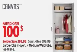 Canadian Tire CANVAS Medium Wardrobe offer
