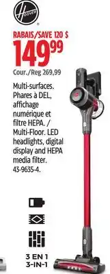 Canadian Tire Hoover LED headlights, digital display and HEPA media filter offer