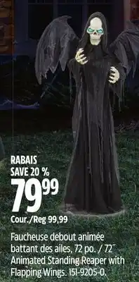 Canadian Tire For Living 72˝ Animated Standing Reaper with Flapping Wings offer