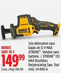 Canadian Tire DEWALT XTREME 12V MAX Brushless Reciprocating Saw offer