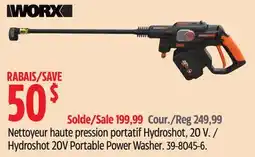 Canadian Tire Worx Hydroshot 20V Portable Power Washer offer