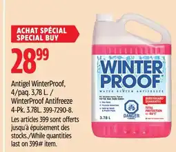 Canadian Tire WinterProof Antifreeze 4-Pk. 3.78L offer