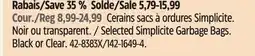Canadian Tire Selected Simplicite Garbage Bags offer