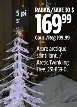 Canadian Tire Canvas Arctic Twinkling Tree offer