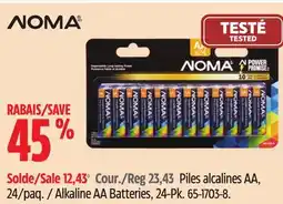 Canadian Tire NOMA Alkaline AA Batteries offer