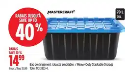 Canadian Tire Mastercraft Heavy-Duty Stackable Storage Tote offer