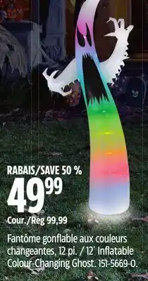 Canadian Tire 12´ Inflatable Colour-Changing Ghost offer