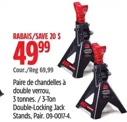 Canadian Tire MotoMaster 3- Ton Double-Locking Jack Stands offer