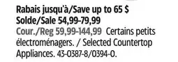 Canadian Tire Black & Decker Selected Countertop Appliances offer