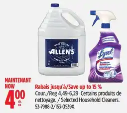 Canadian Tire Allen's Selected Household Cleaners offer