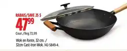 Canadian Tire 32cm Cast-Iron Wok offer
