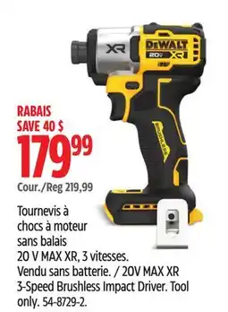 Canadian Tire 20V MAX XR 3-Speed Brushless Impact Driver offer