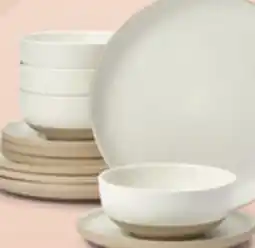 Canadian Tire CANVAS Maywood Speckled Two-Toned Dinnerware Set offer