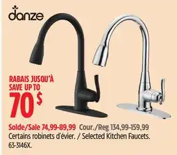 Canadian Tire Danze Selected Kitchen Faucets offer
