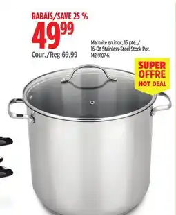 Canadian Tire Master Chef 16-Qt Stainless-Steel Stock Pot offer