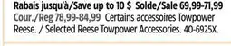 Canadian Tire Selected Reese Towpower Accessories offer