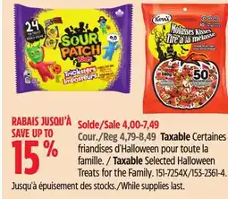 Canadian Tire Maynards Taxable Selected Halloween Treats for the Family offer