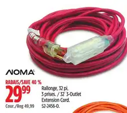 Canadian Tire NOMA 32´ 3-Outlet Extension Cord offer