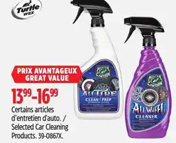 Canadian Tire Turtle Wax Selected Car Cleaning Products offer