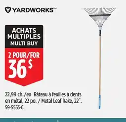 Canadian Tire Yardworks Metal Leaf Rake offer