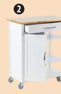 Canadian Tire FOR LIVING Wood-Top Kitchen Island with Locking Wheels offer