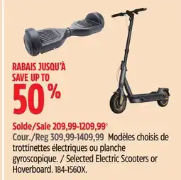 Canadian Tire Gravity Selected Electric Scooters or Hoverboard offer