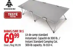 Canadian Tire Woods Instant Standard Camping Cot offer