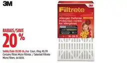 Canadian Tire Selected Filtrete Micro Filters offer